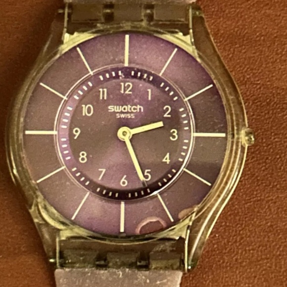 SWATCH Watch Ultra Thin Scarce Purple Watch SFK365 No Battery With Box - Picture 2 of 5